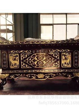 厂家定制纯铜供桌、实木供桌、香樟木贴金供桌案台