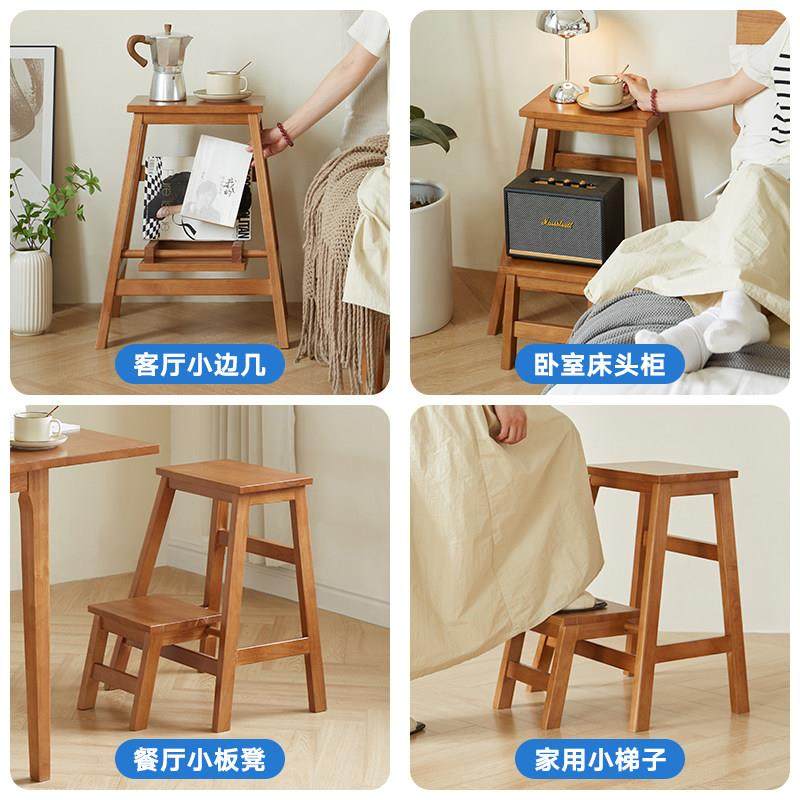 实木梯凳家用登高梯子折叠凳楼体凳两用梯椅置物架爬梯小户型坐凳,淘宝优惠券,粉丝福利购,淘宝优惠卷