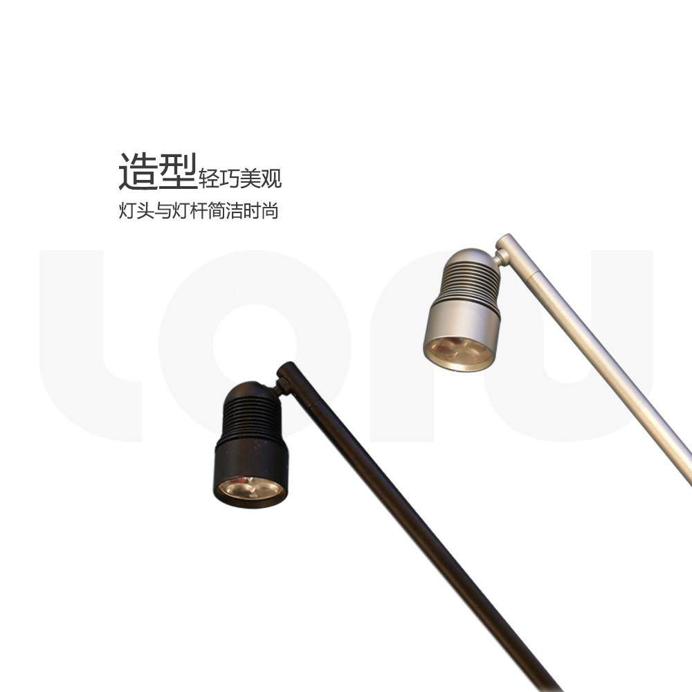 LED立杆射灯12V3W玻璃展柜立式灯具 珠宝首饰专用射灯高400mm银色,淘宝优惠券,粉丝福利购,淘宝优惠卷