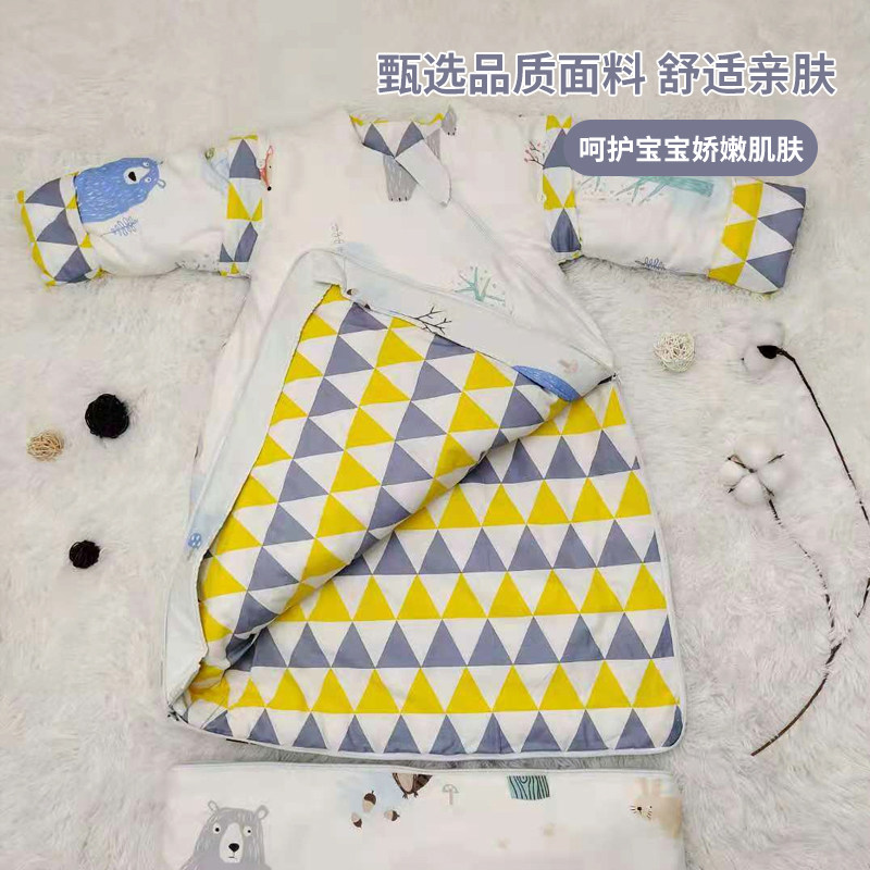 手工棉花睡袋全棉加厚内丹脱卸棉花内丹儿童宝宝大童防踢被秋冬款,淘宝优惠券,粉丝福利购,淘宝优惠卷