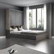 New modern simple 1.35 tatami bed with wardrobe integrated storage 1.2 single bed 1.5 meters double bed