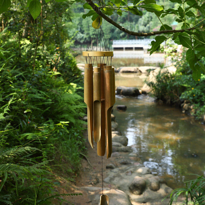竹风铃竹子竹制品竹筒挂饰手工中式装饰户外吊饰diy礼物工艺礼品,淘宝优惠券,粉丝福利购,淘宝优惠卷