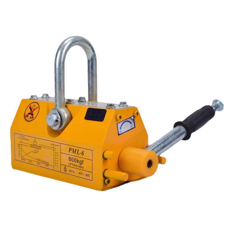 吨强磁钢板吊钢材圆钢手动永磁吸盘磁力吊1t2t5t永磁起重器 - 图1