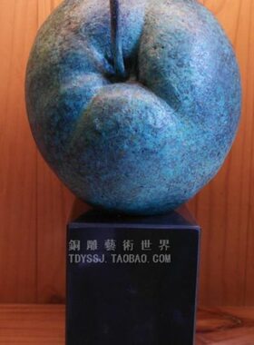 频频获利苹果铜雕塑工艺品水果抽象雕塑摆件软装潢家居装饰品礼品