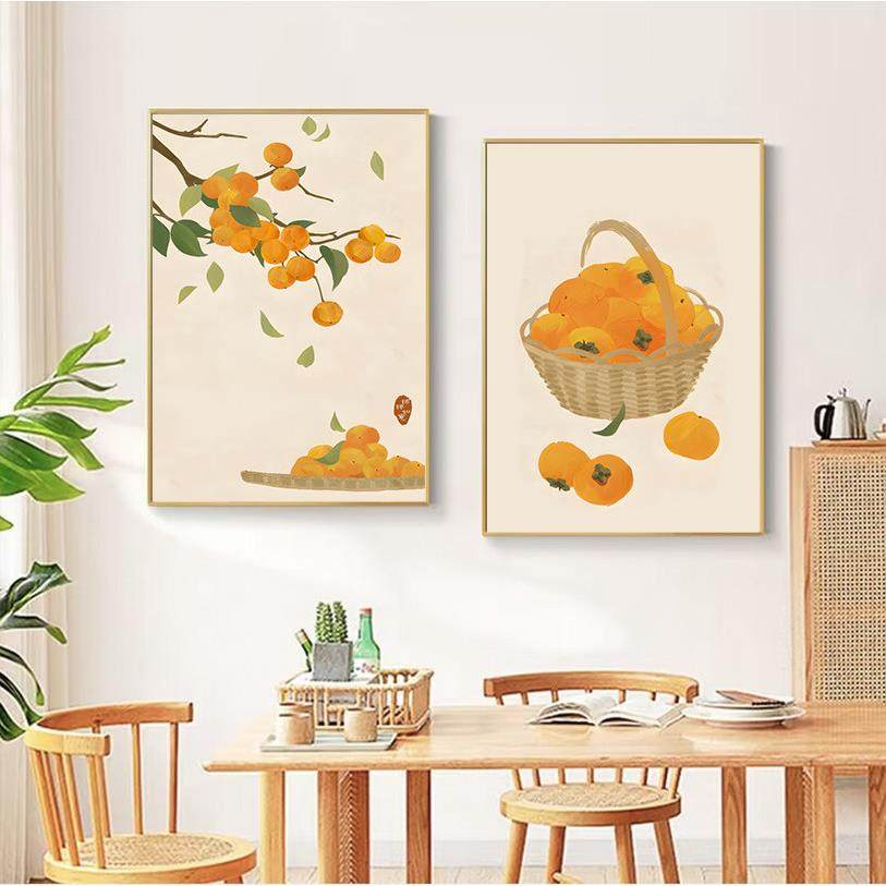 柿柿顺意客厅装饰画北欧茶几电视柜桌面摆画高级感寓意餐厅玄关画,淘宝优惠券,粉丝福利购,淘宝优惠卷