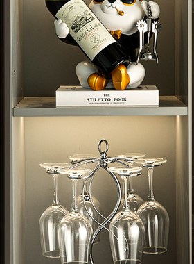 轻奢高档酒柜装饰品摆件客厅红酒架电视H餐边柜高级感乔迁新居礼