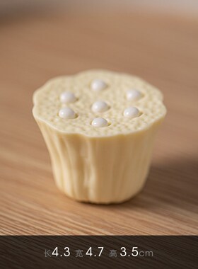 创意莲蓬盖置壶j盖托茶宠小摆件茶器杯托办公室桌面书房茶桌装饰