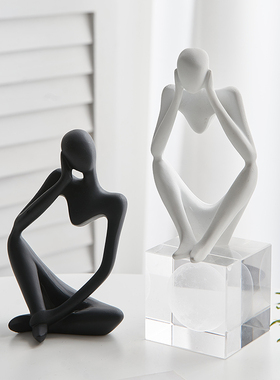 北欧抽象人物艺术摆件级现酒柜电视柜N卧室公室桌面档装饰