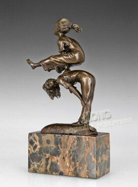 A4EP0房室内雕跳马包邮0铜工艺客厅店摆件办公室书欧式校园礼品酒