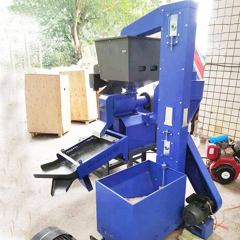 80商用600kg/时产能碾米机柴油电机两用稻谷剥谷机玉米大米碾米机 - 图1