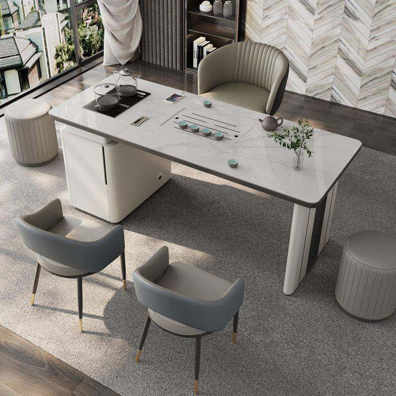 Slate tea table 2025 new high-end tea set tea table complete set of tea table office reception tea table and chair combination