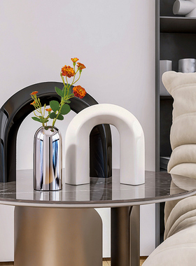 奶油风抽象艺术摆件轻奢高档客厅玄关柜电视柜酒柜创X意家居装饰