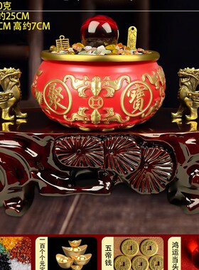 招财进宝摆件家用旺宅家中玄关客厅明财位装饰貔S貅聚宝盆生财聚