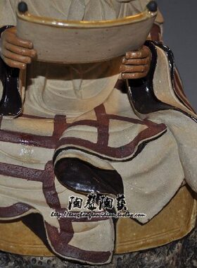 推荐十八罗汉看书罗汉仿古佛山陶瓷石湾公仔送礼客厅博古架摆件