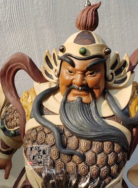 陶瓷工艺品 石湾公仔 大型门神摆件