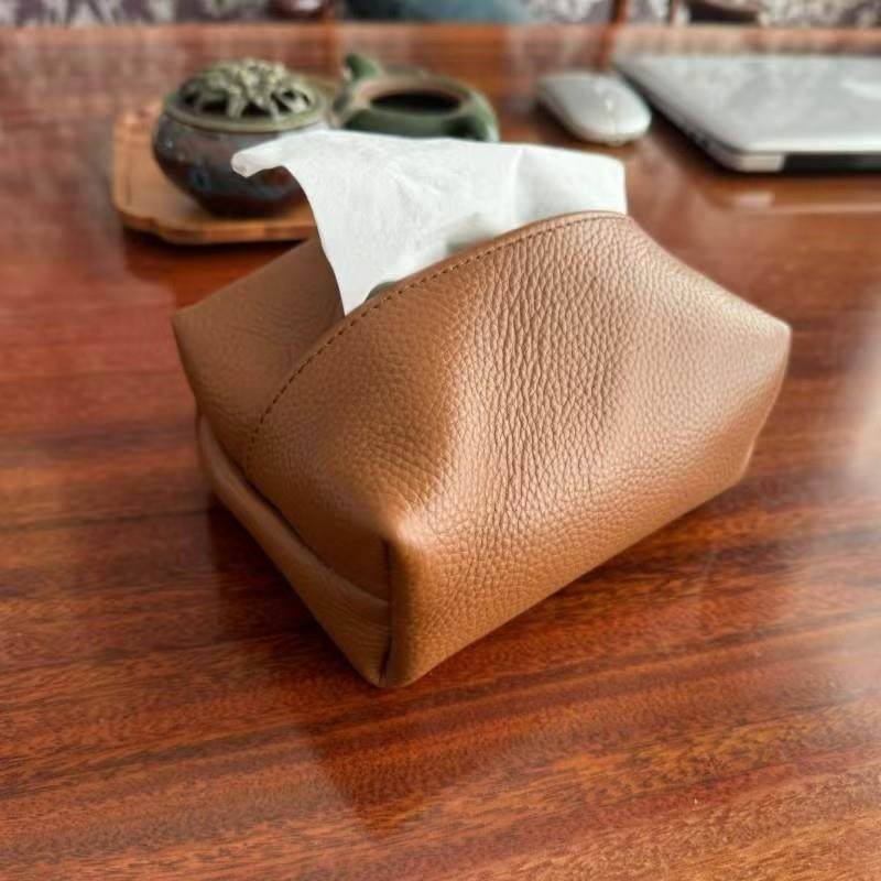 真头层牛皮纸巾盒客厅高档饭厅卫生纸盒车载创意纸巾收纳盒,淘宝优惠券,粉丝福利购,淘宝优惠卷