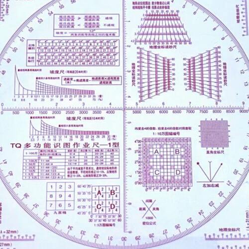 战凯TQ多功能识图作业尺-1型 长21厘米 宽21厘米 - 图2