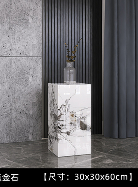 进门玄关装饰沙发旁落地艺术摆件底座客厅工艺Q品轻奢置物架新房