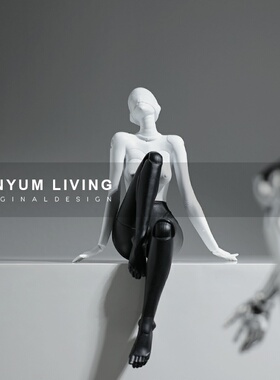 现代科技感摆件柜子装饰空山基机械女神I人物雕塑桌面摆设玄关饰