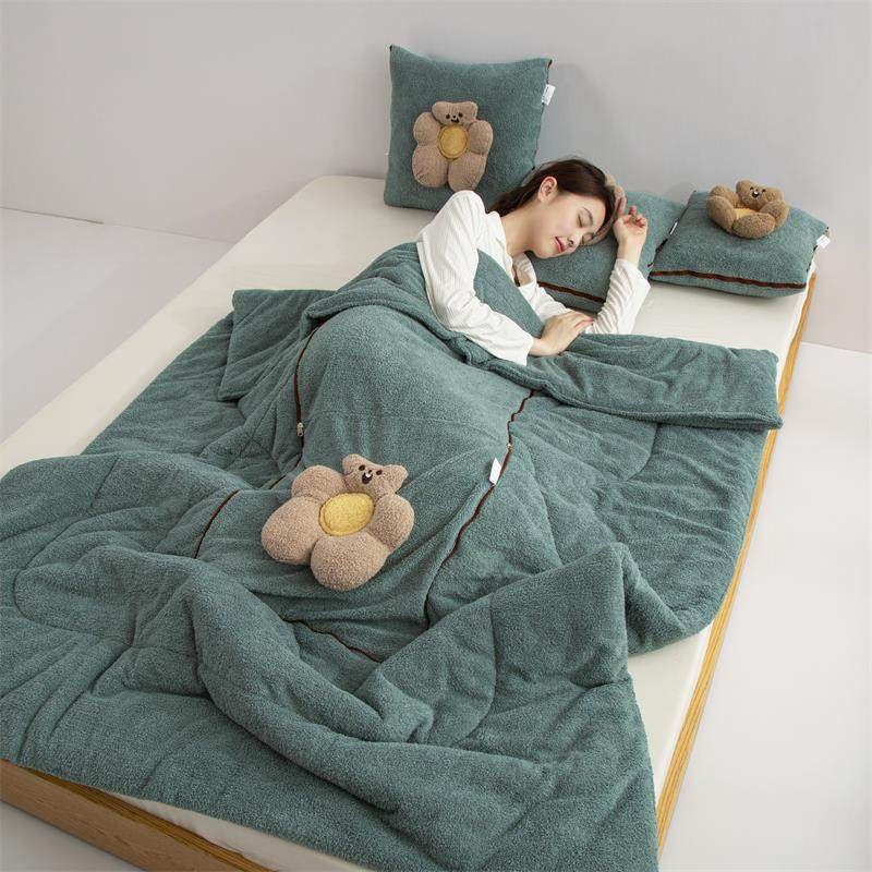 加厚大抱枕被子两用汽车上靠枕办公室午睡枕头二合一珊瑚绒毯暖冬,淘宝优惠券,粉丝福利购,淘宝优惠卷