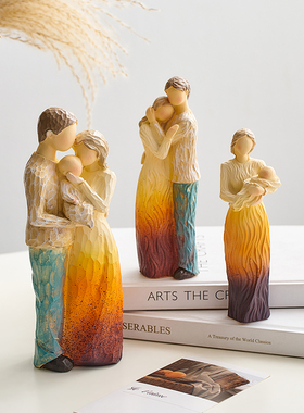 现代简约一家人摆件创意家居客厅电视F柜装饰品乔迁新居送新人礼