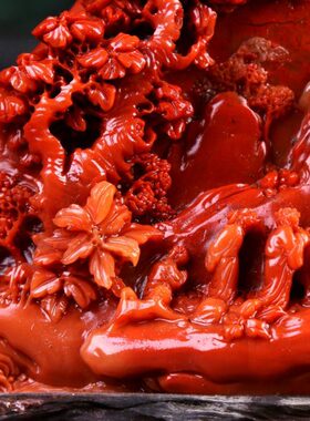 图访友风景寿山石品湘崎雀雕刻送礼乔迁工艺品雕刻客厅装饰人工