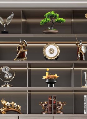 领导办公室装饰摆件高端大气上档次老板柜子新中式公W司酒柜工艺