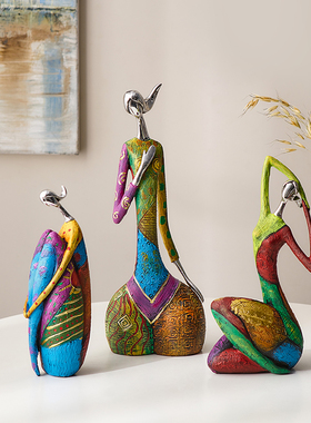 北欧抽象艺c术摆件轻奢家居客厅玄关酒柜装饰品创意办公室桌面摆