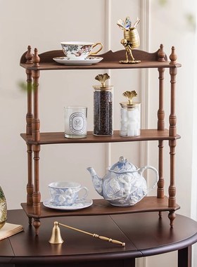 中古vintage摆件高级感法式软装复古墙上置物架餐厅墙面装饰挂件