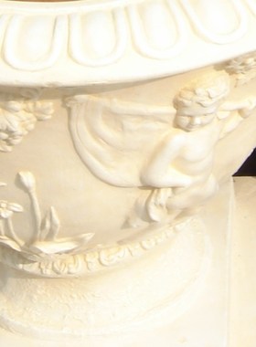 欧式田园客厅阳台入户花园工艺摆设乐器天使浮雕花盆门厅摆件花器