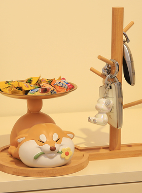 旺财进宅入户进门口玄关钥匙收纳摆件客厅家居装饰品乔迁新居礼品