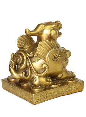 铜貔貅摆件独角貔貅双角貔貅公貔貅母貔貅送五帝钱