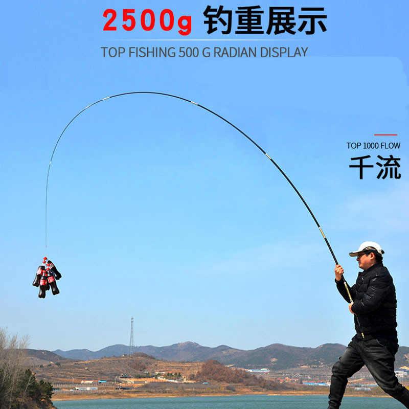 手竿口碳素长节钓鱼竿轻硬4.5米台钓竿28调传统钓竿/炮竿千流中国