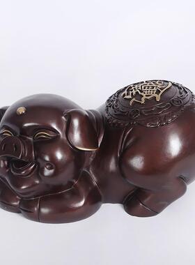 黄铜猪摆件生肖猪中式家居办公室摆设店乔迁公司开业乔迁礼品