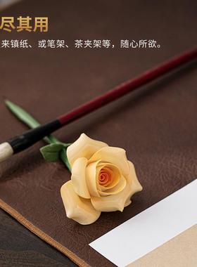 非遗手工陶瓷玫瑰花捏花送老婆女朋友情人节礼物 卧室彷真花摆件