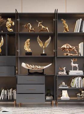 现代创意摆件客厅家居酒柜电视柜办公室北欧轻奢新中式工艺装饰品