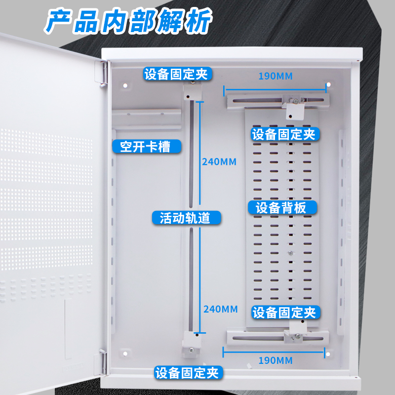 明装监控网络设备箱机柜网络交换机布线箱楼层监控弱电布线箱 - 图1