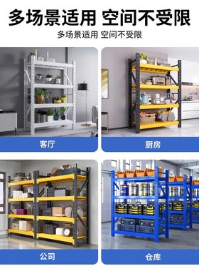 加厚仓储货架仓库多层快递超市家用地下室置物架重型展示货物铁架
