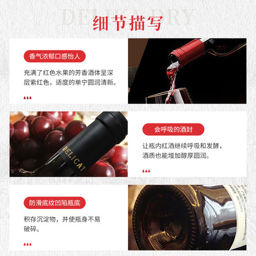 【自营】智利进口黛莉卡13度红酒赤霞珠干红葡萄酒正品 - 图1