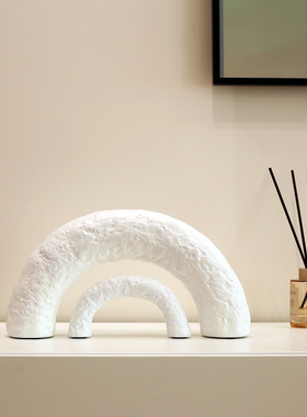 现代简约拱形抽象艺术高级感小众摆件样板间Q售楼处室内软装饰品