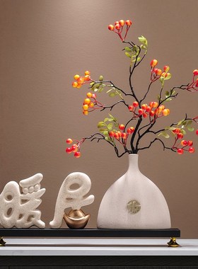 客厅平安喜乐发财果摆件电视柜玄关乔迁入宅新年礼品家居装饰