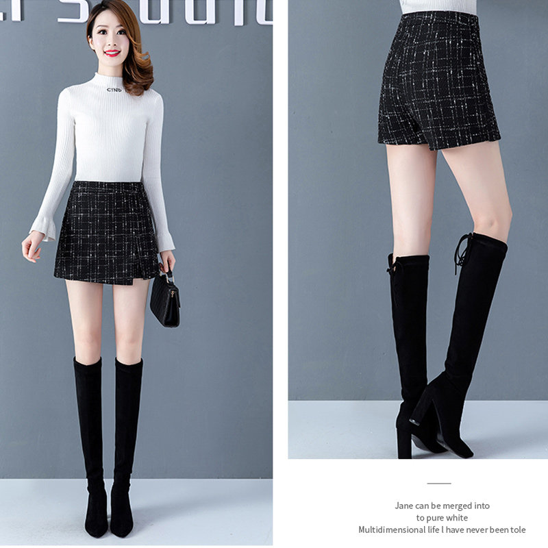 短裤裙高腰2020春秋新款小香风短裤 纤丝朵休闲裤