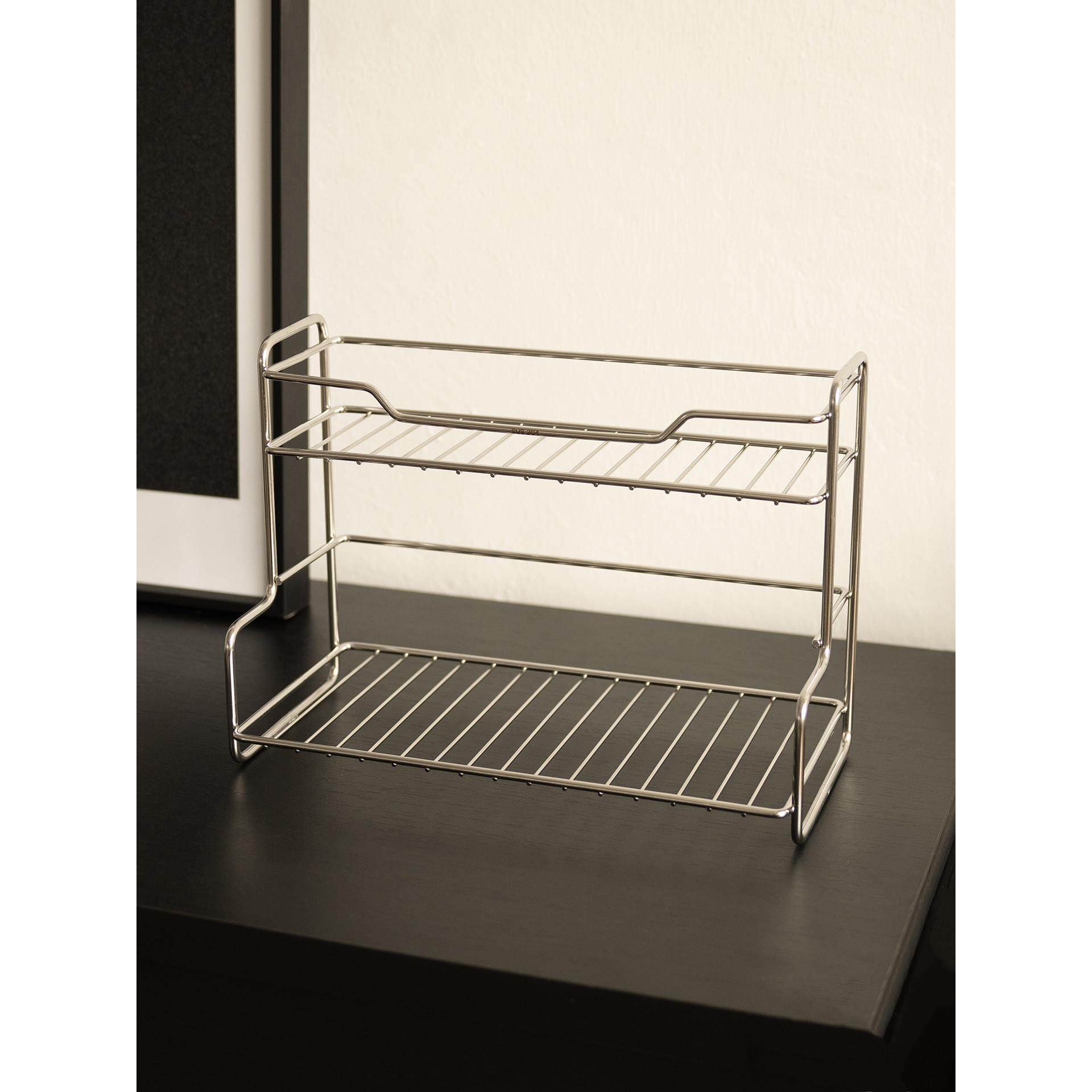 shy pear羞梨 收纳架 不锈钢桌面化妆品收纳梳妆台玄关杂物置物架,淘宝优惠券,粉丝福利购,淘宝优惠卷