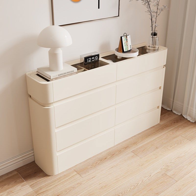 30cm极窄床尾柜奶油风斗柜储物柜一体超薄款卧室八斗橱实木八斗柜,淘宝优惠券,粉丝福利购,淘宝优惠卷