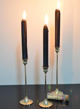 北欧金属烛台简约合金蜡烛台摆件黄铜色烛台婚庆道具创意烛台