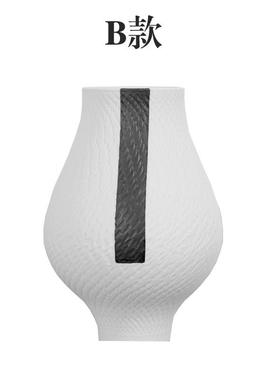 北欧现代树脂花器样板房间售楼处样房软装摆件艺术抽象插花器