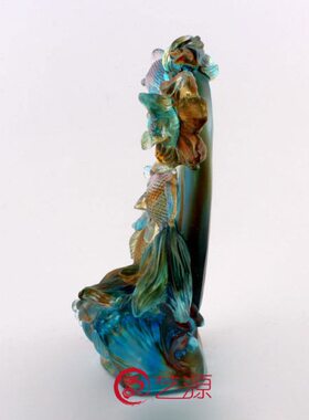 堂创意家居年有余结婚饰品连琉璃摆件礼物生日贺寿玉金乔迁礼品满