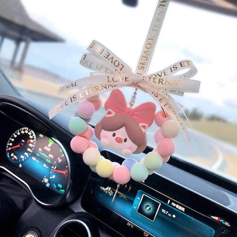 汽车挂件猪猪可爱车载挂饰高级感吉祥物车内后视镜吊饰平安符香薰,淘宝优惠券,粉丝福利购,淘宝优惠卷