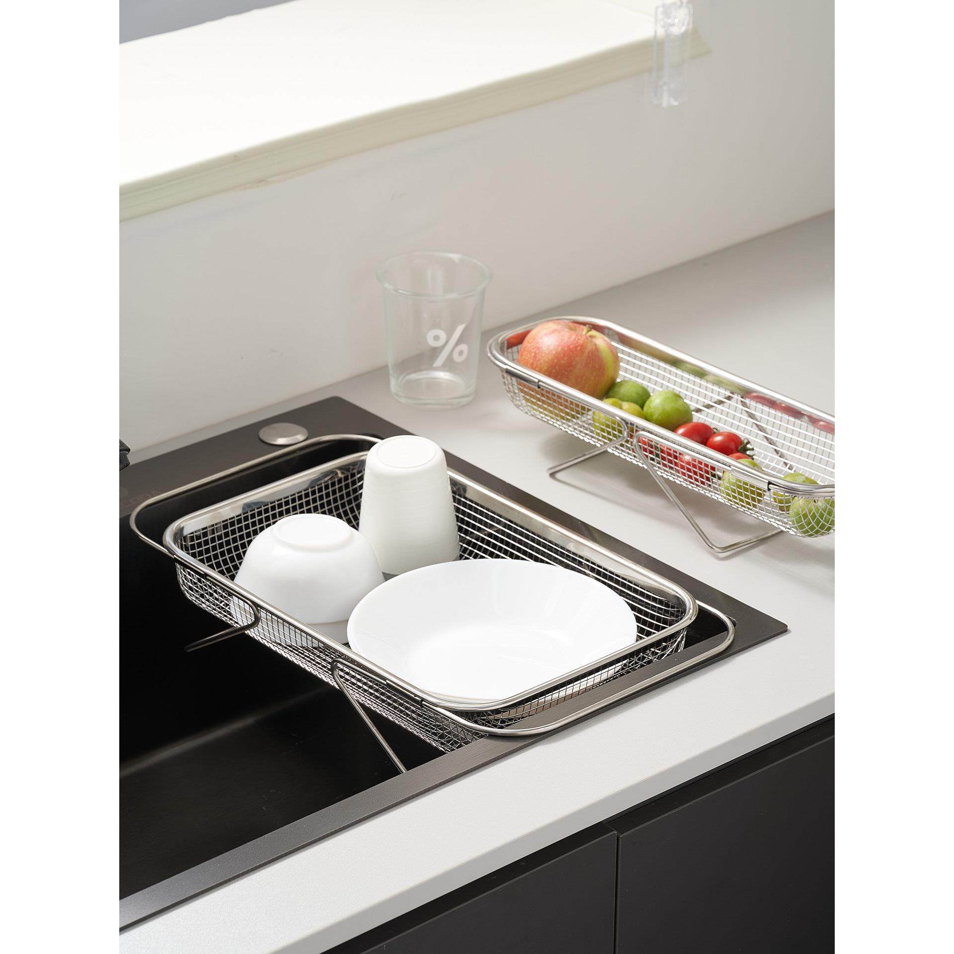 家用水槽沥水篮304不锈钢洗碗池洗菜盆伸缩厨房置物架碗碟收纳架,淘宝优惠券,粉丝福利购,淘宝优惠卷