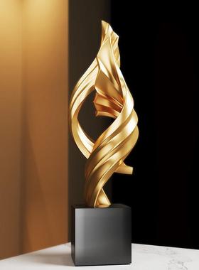 轻奢高档办公室装饰摆饰风生水起酒柜电视柜客厅家居饰品高端大气